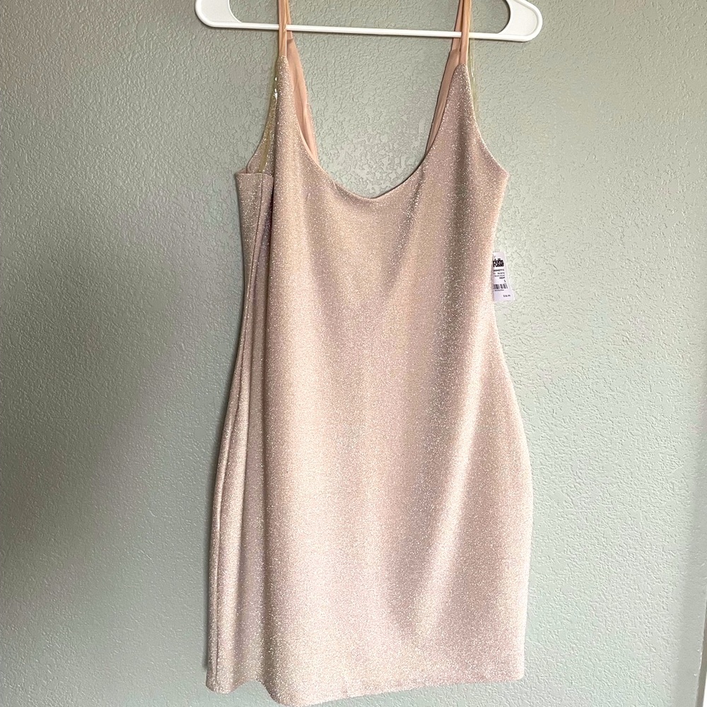 L Champagne Charlotte Russe Mini Dress